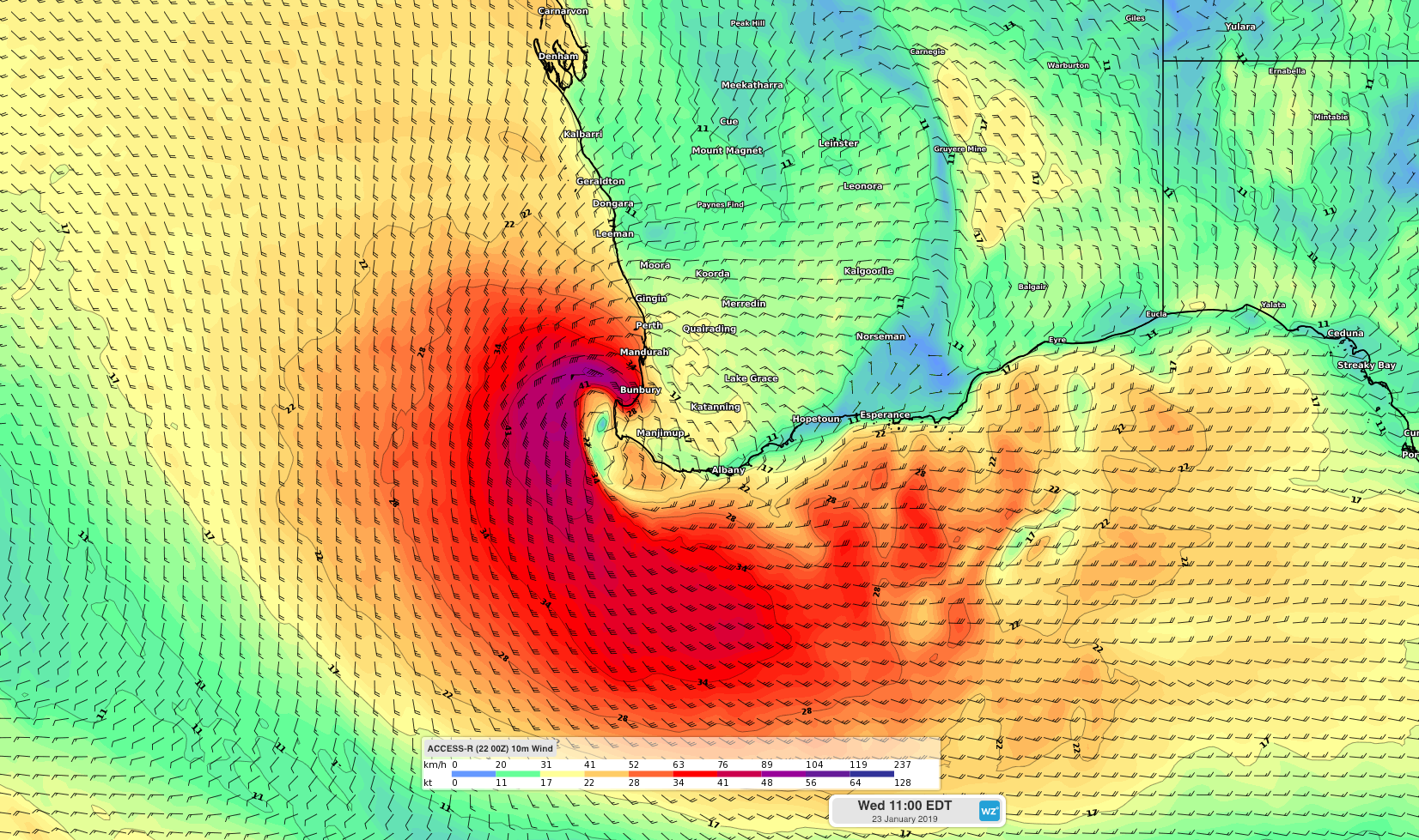Wet and windy Wednesday in Perth